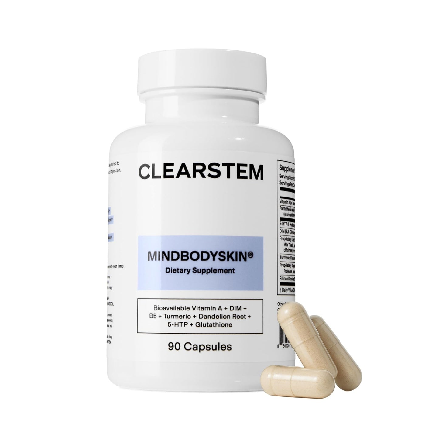 Clearstem Mindbodyskin Hormonal Acne Supplement 90 Capsules
